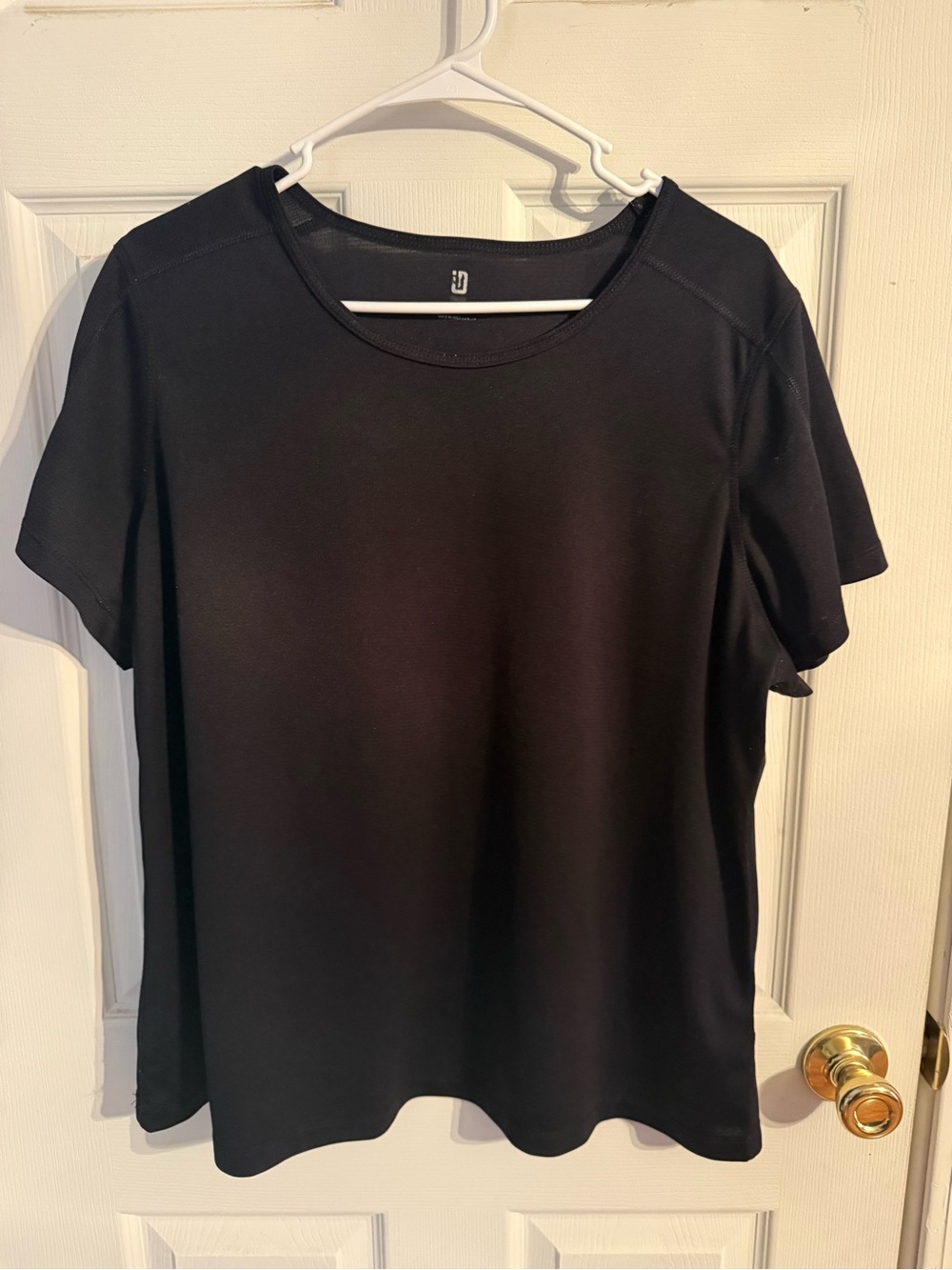 Ideology Black Short Sleeve Crewneck Top